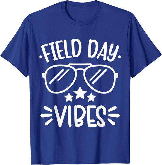 Field Day Vibes 2025 Happy Field Day Vibes Teacher Boy Kids T-Shirt - T-Shirt | Royal