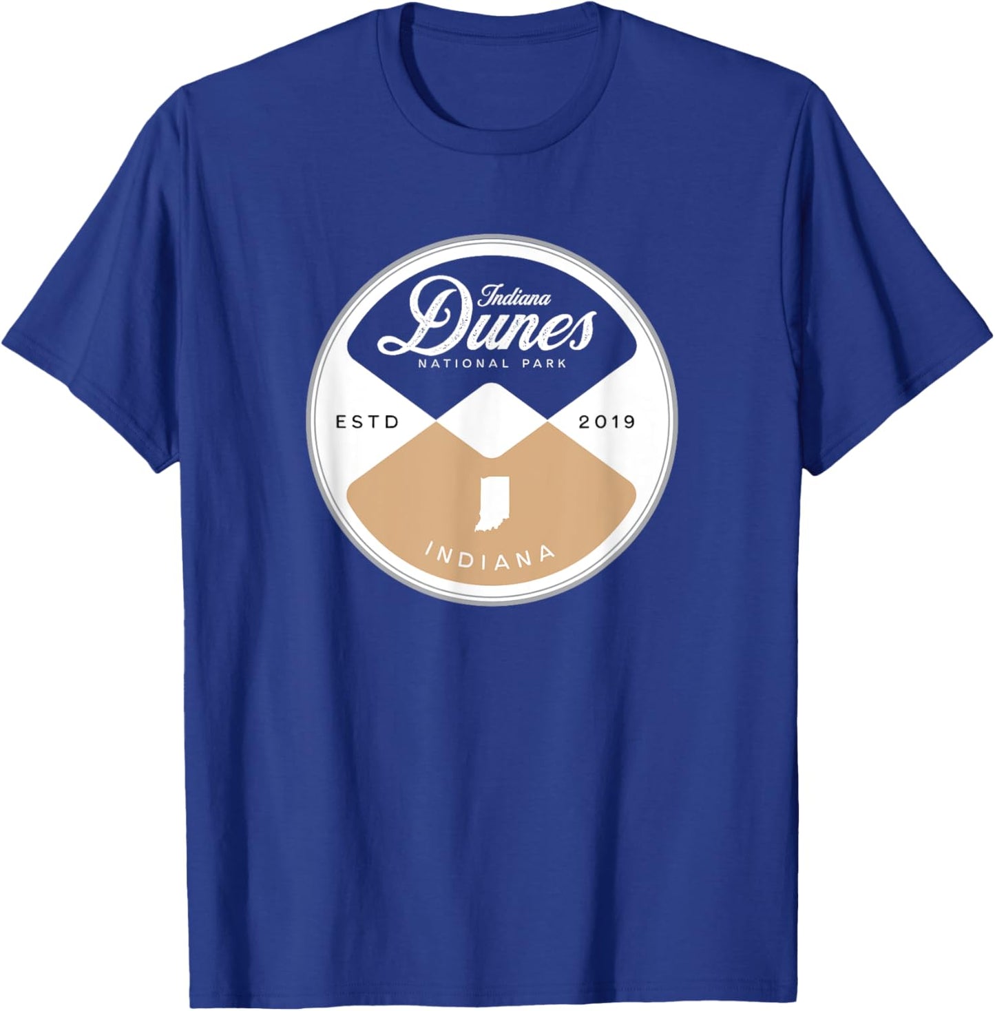 Indiana Dunes National Park Circle Graphic T-Shirt - T-Shirt | Royal
