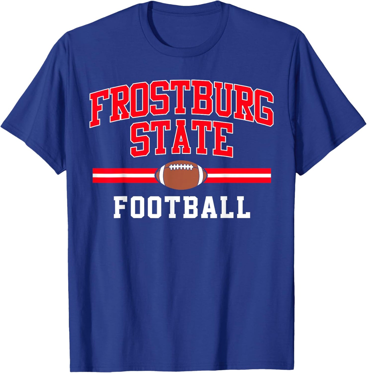 Frostburg State University Football Arch Vintage Design T-Shirt - T-Shirt | Royal