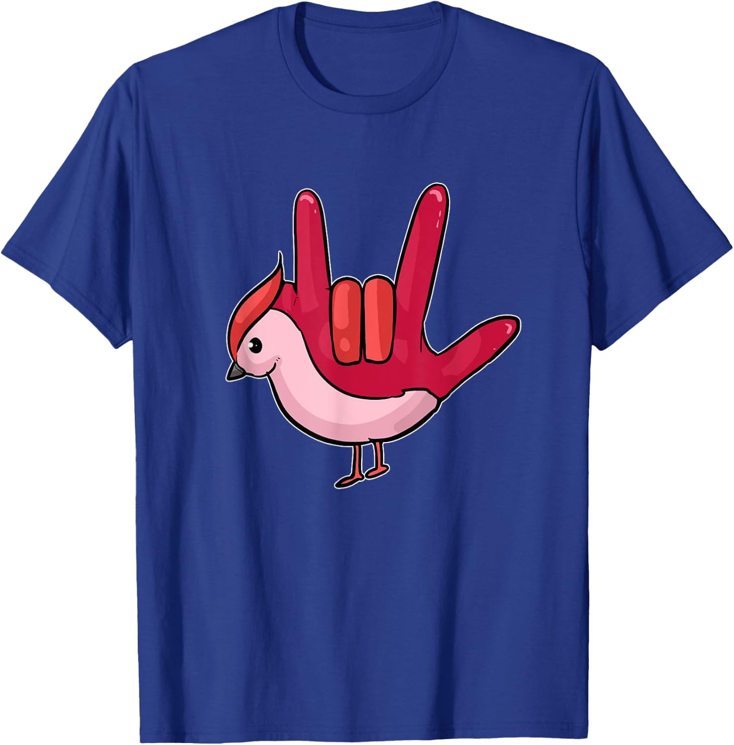 Asl Ily Shirt American Sign Language Bird I love You Gift T-Shirt - T-Shirt | Royal