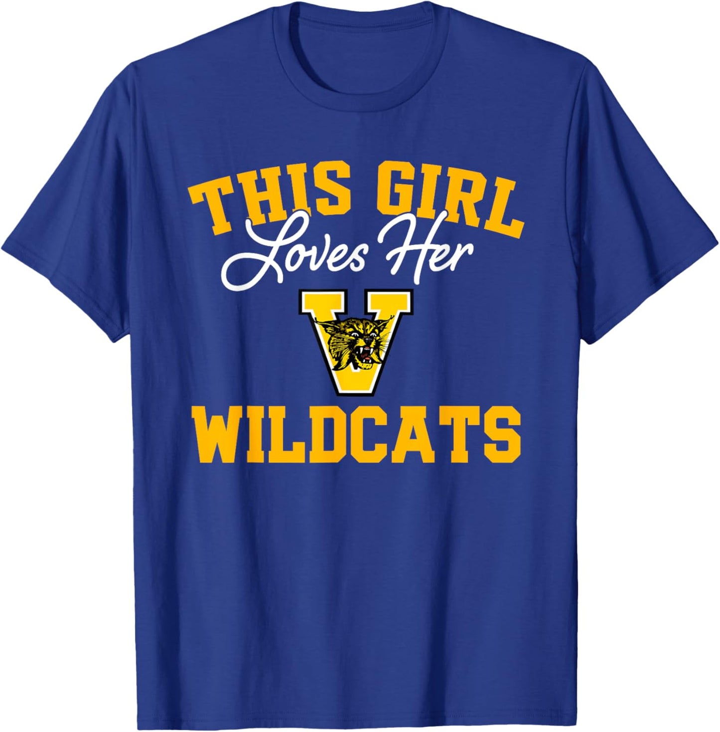 Valdosta Wildcats Logo This Girl Loves Her HS T-Shirt - T-Shirt | Royal