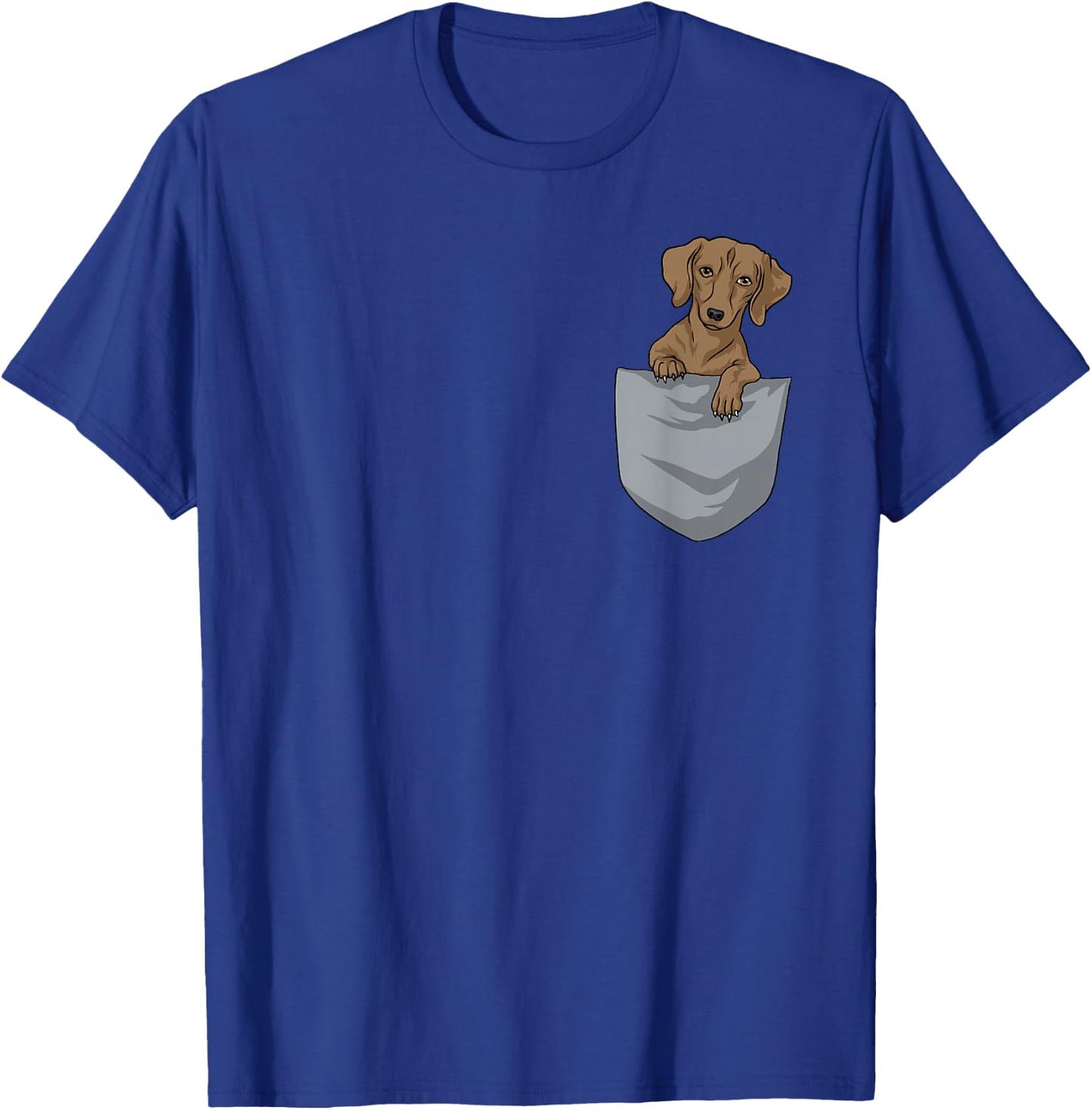 Dachshund Pocket Funny Dachshund T-Shirt - T-Shirt | Royal