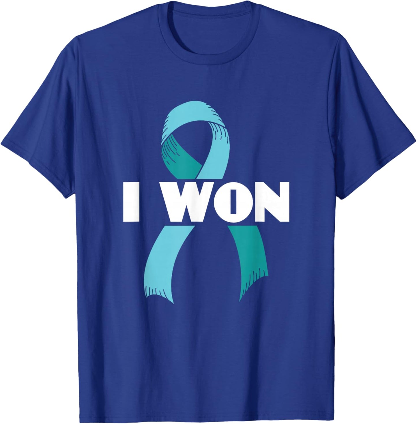 I Won Ovarian Cancer Awareness Ovarian Cancer Warrior T-Shirt - T-Shirt | Royal