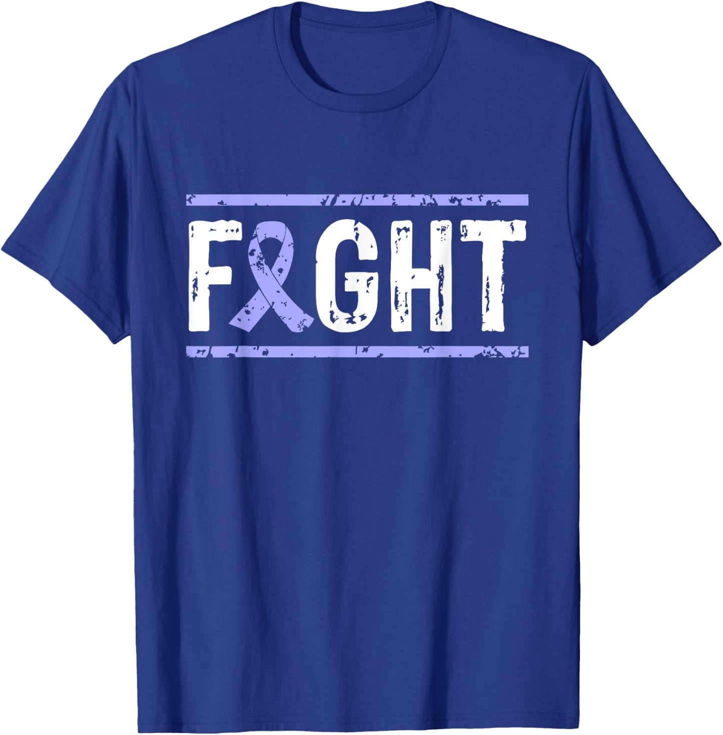 Cancer Warriors co Gastric Cancer Awareness Fight Cancer Periwinkle Ribbon for -Adults, Black, Small T-Shirt - T-Shirt | Royal