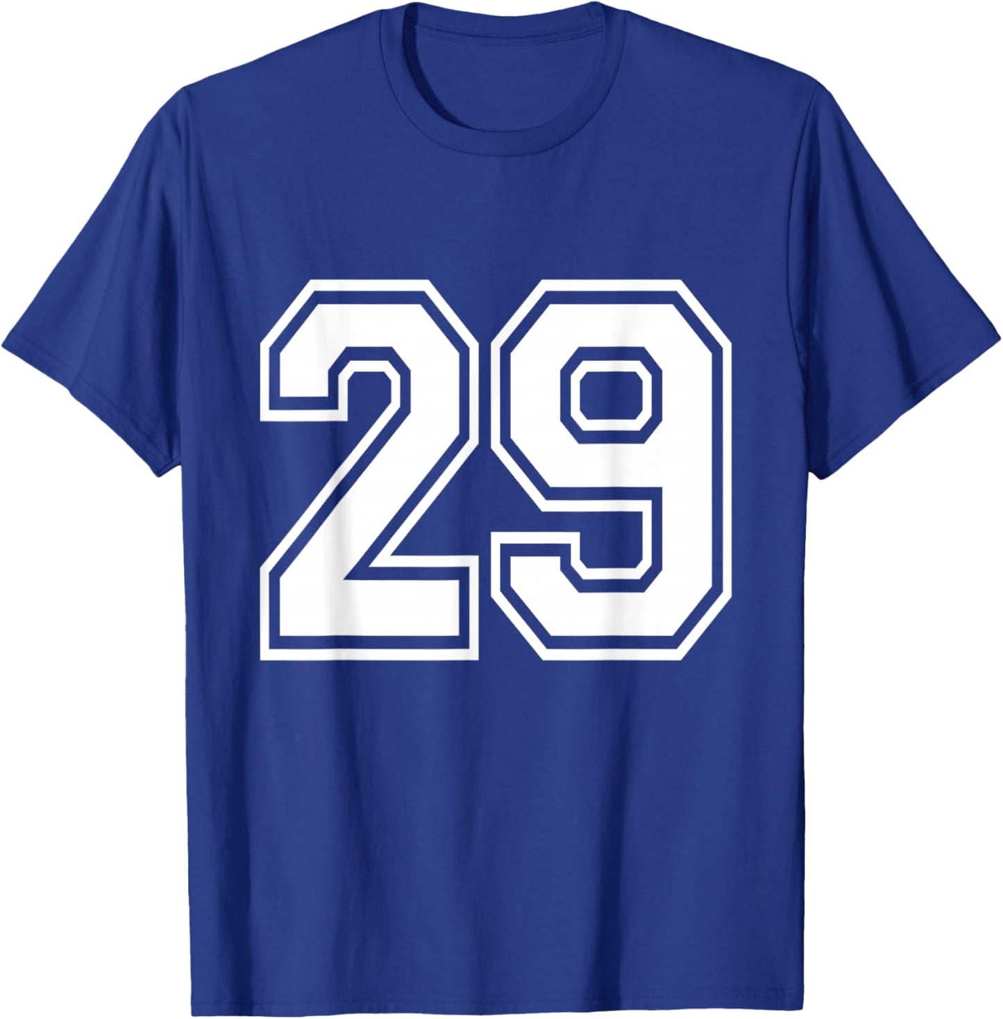 Number 29 Varsity Sports Team Jersey 29th Birthday 29 Years T-Shirt - T-Shirt | Royal
