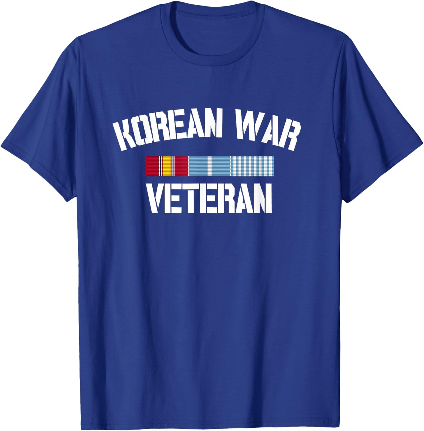 Patriotic American Creations by Revinct Designs Korean War Veteran Pride Korea Service Ribbon T-Shirt - T-Shirt | Royal