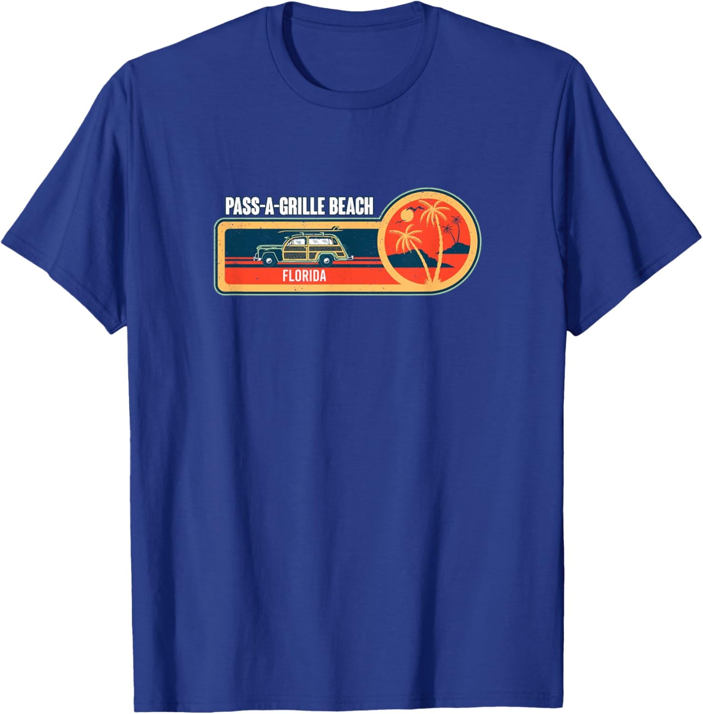 Pass-a-Grille Beach Souvenir - Florida Reminder Men Women T-Shirt - T-Shirt | Royal