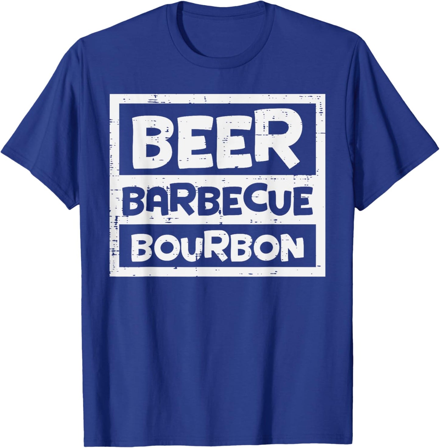 Barbecue Bourbon Fun Bbq Grill Meat Grilling Dad Men T-Shirt - T-Shirt | Royal