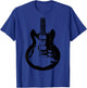 Guitar Silhouette Music Band Rock Grunge Vintage Graphic Art T-Shirt - T-Shirt | Royal