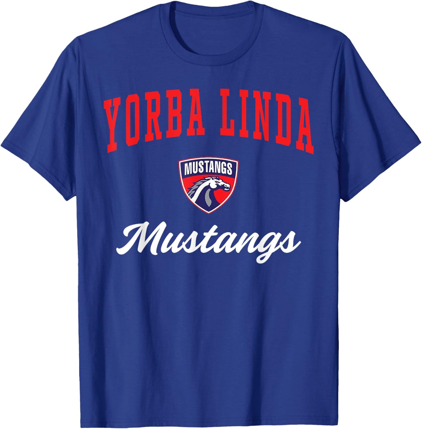 Yorba Linda High School Mustangs C3 T-Shirt - T-Shirt | Royal