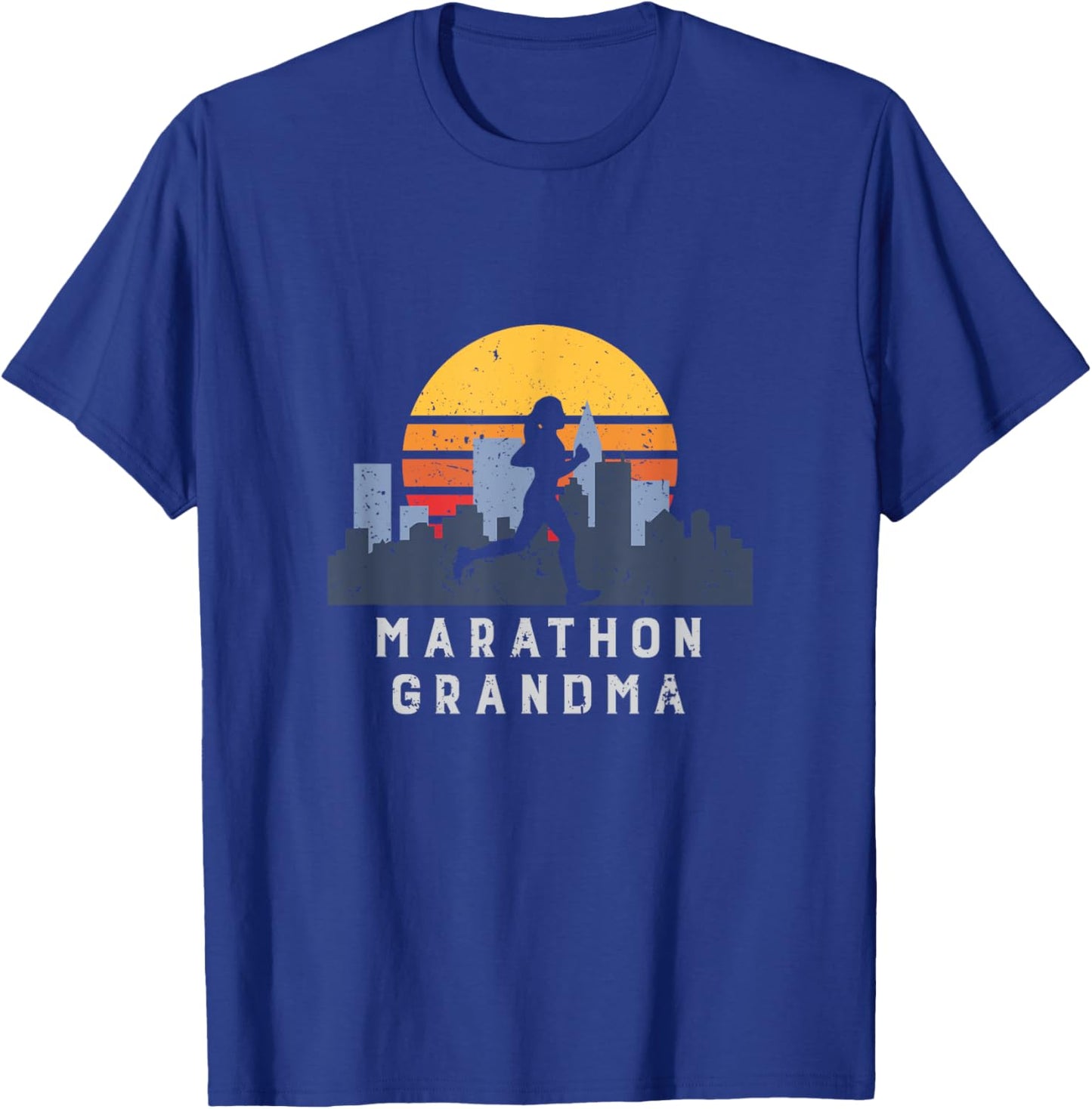 Marathon Run Grandma Vintage Retro T-Shirt - T-Shirt | Royal