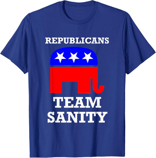 Republican Team Sanity Conservative America USA T-Shirt - T-Shirt | Royal