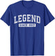 Legend Since 2017 Vintage Birthday Athletic Sports Design T-Shirt - T-Shirt | Royal