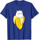 Cat Banana Kitten Lover Funny Kawaii Neko Pet Owner Men Women Girls Kids T-Shirt - T-Shirt | Royal