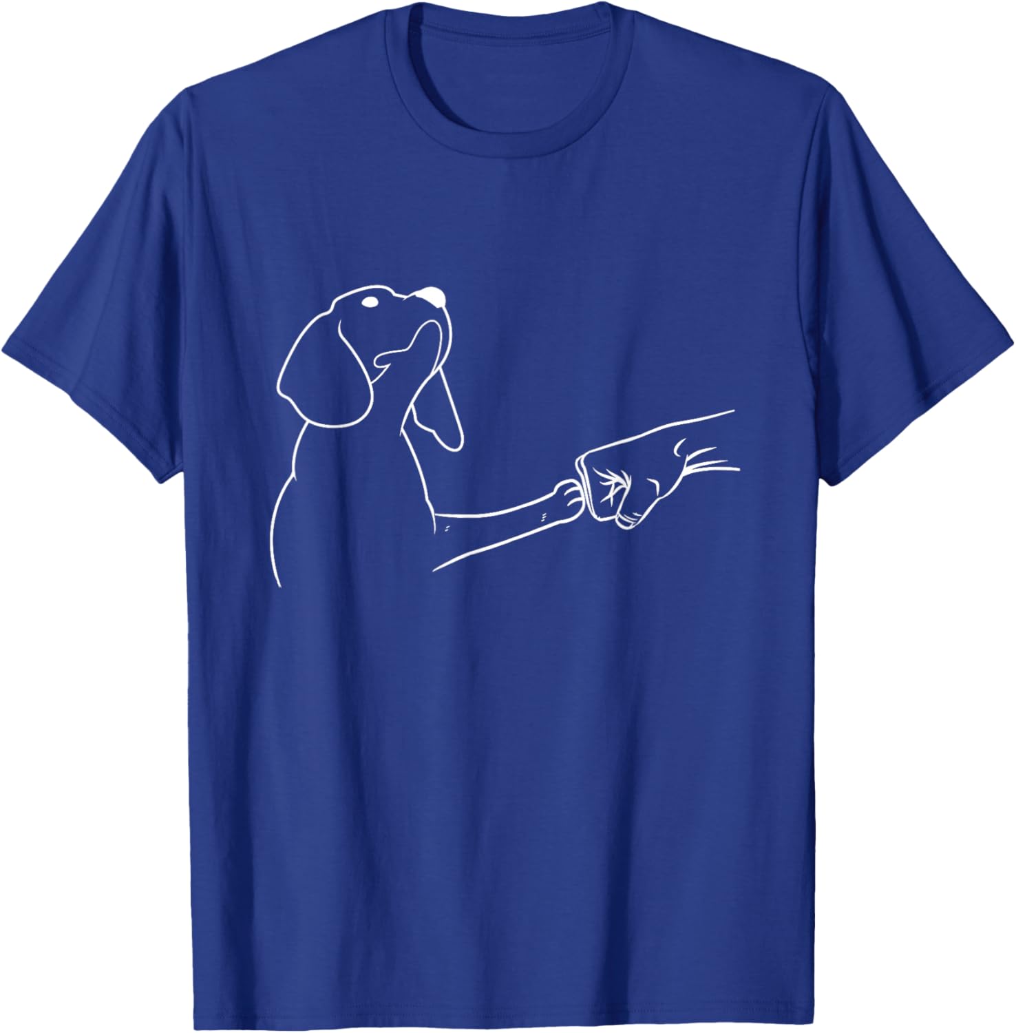 Dog Fist Bump Friendship Dog's Paw Dog Lovers T-Shirt - T-Shirt | Royal