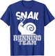 Snail Running Team Funny Sarcastic Runners Workout Lazy T-Shirt - T-Shirt | Royal