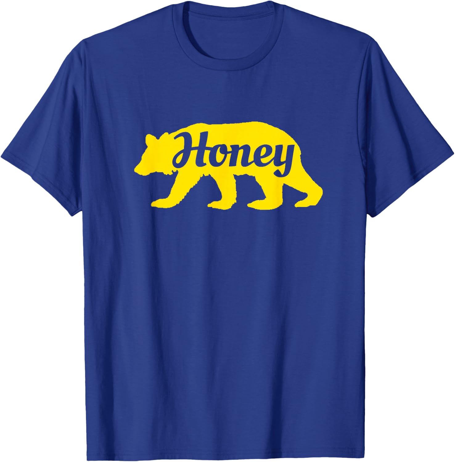 Honey Bear Funny Silhouette T-Shirt - T-Shirt | Royal