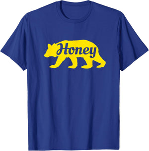Honey Bear Funny Silhouette T-Shirt - T-Shirt | Royal