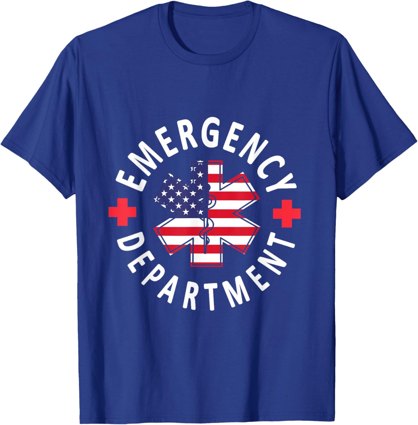 Emergency Department 4th of July USA Emergency Room Nurse T-Shirt - T-Shirt | Royal