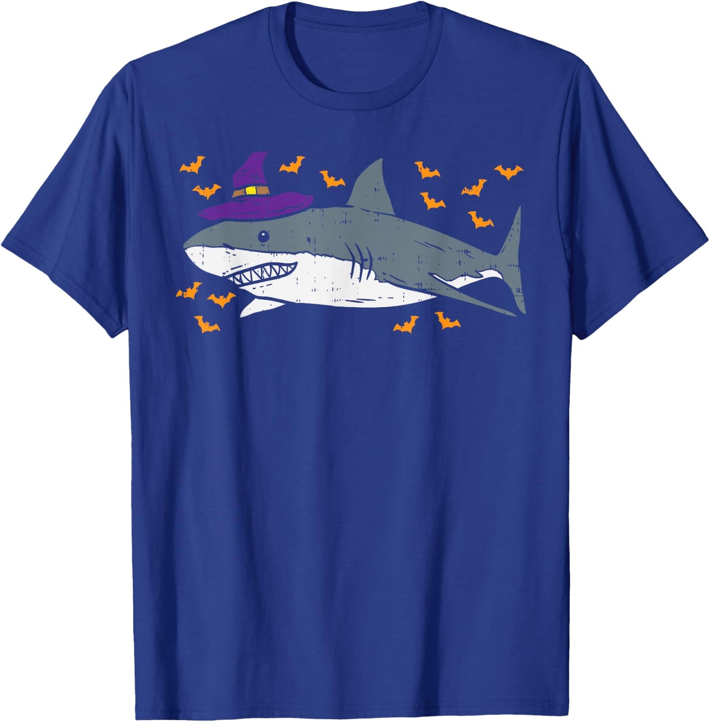 Shark Witch Funny Animal Halloween Men Women Kids Gift T-Shirt - T-Shirt | Royal