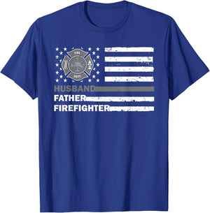 Firefighter Art For Husband Men Dad Firefighting Firefighter T-Shirt - T-Shirt | Royal