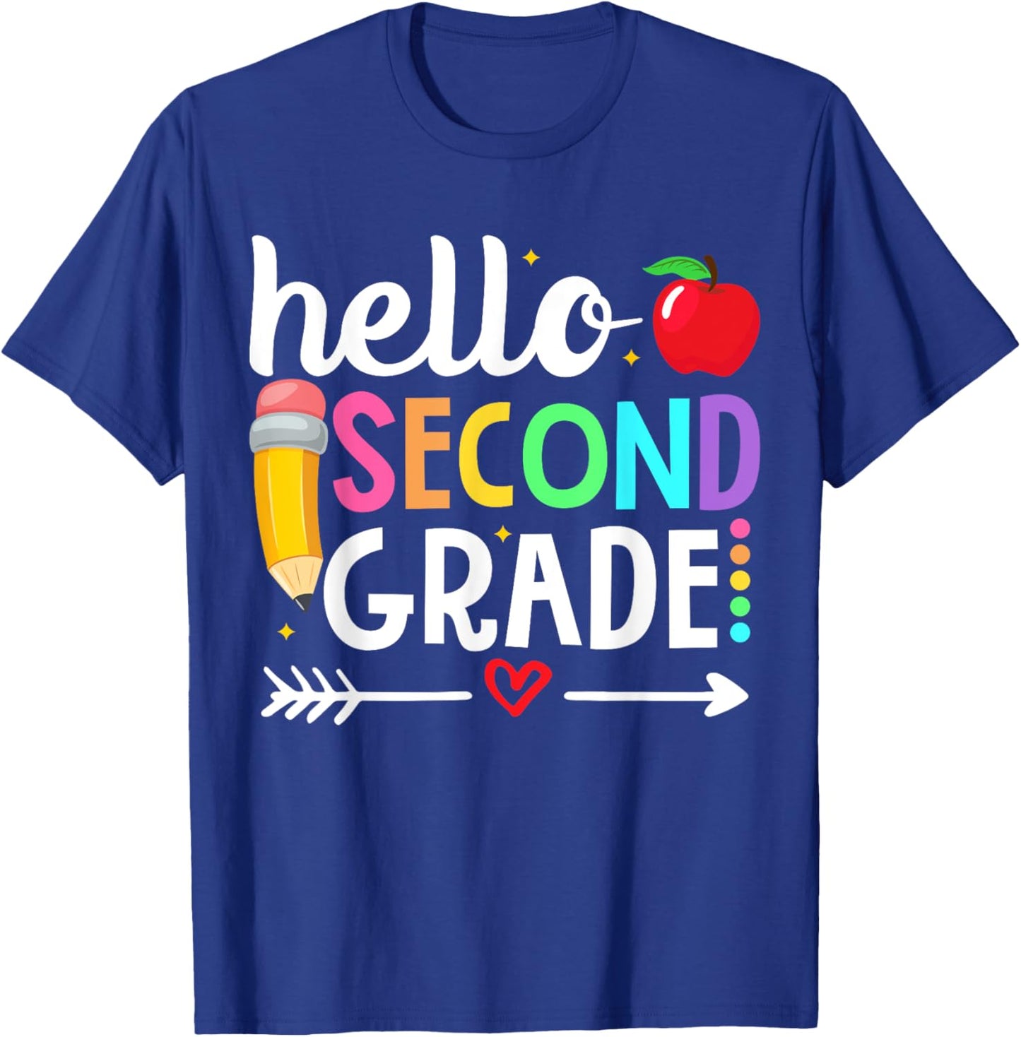 Hello Second Grade Team 2nd Grade Teacher Back to School Men Women Girls Kids T-Shirt - T-Shirt | Royal