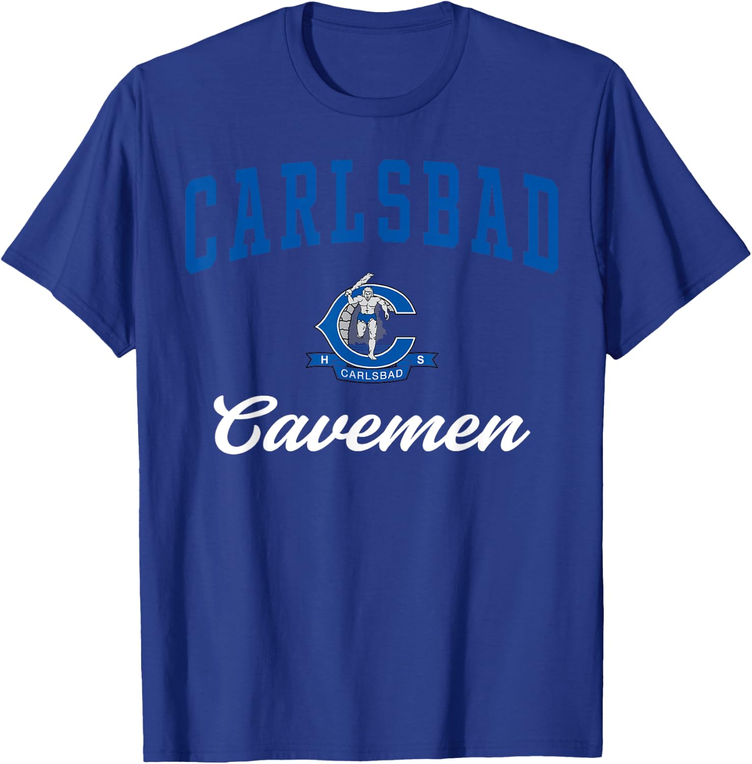 Carlsbad Senior High School Cavemen C3 T-Shirt - T-Shirt | Royal
