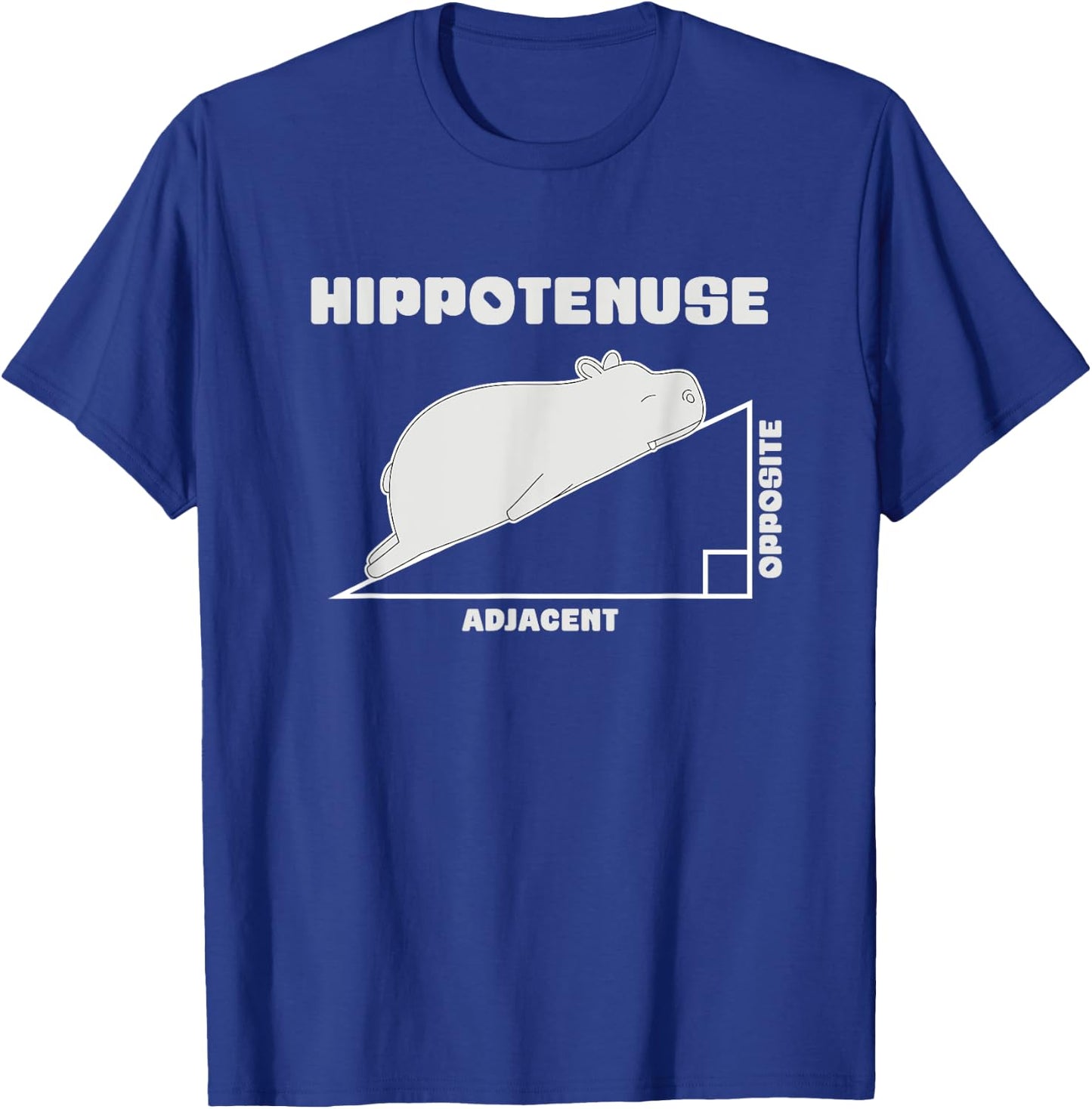 Mathematics Hippotenuse Hippo T-Shirt - T-Shirt | Royal