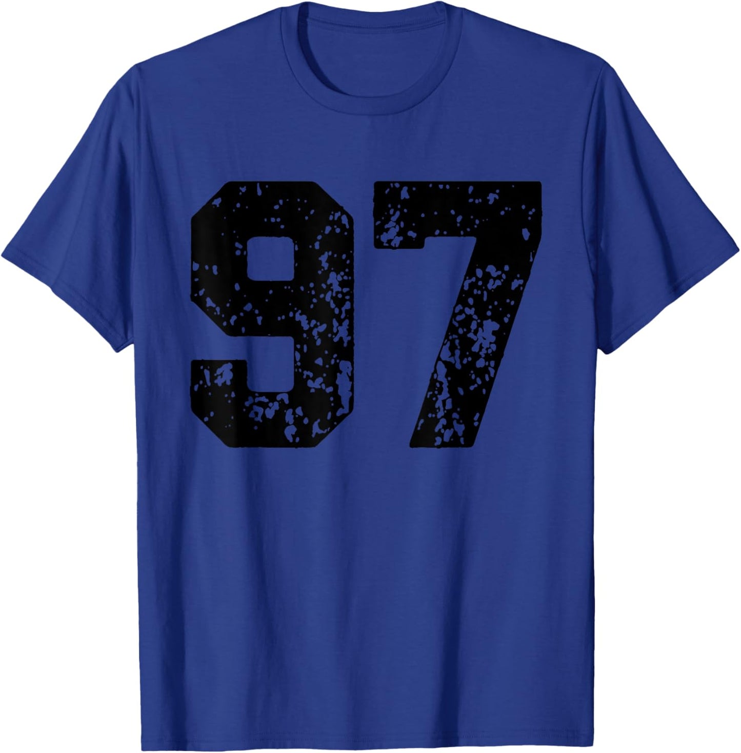 Number 97 Black Best Classic College Style Birthday Funny T-Shirt - T-Shirt | Royal