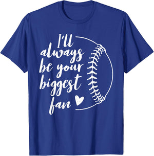 Baseball Player Biggest Fan Baseball Game Lovers T-Shirt - T-Shirt | Royal