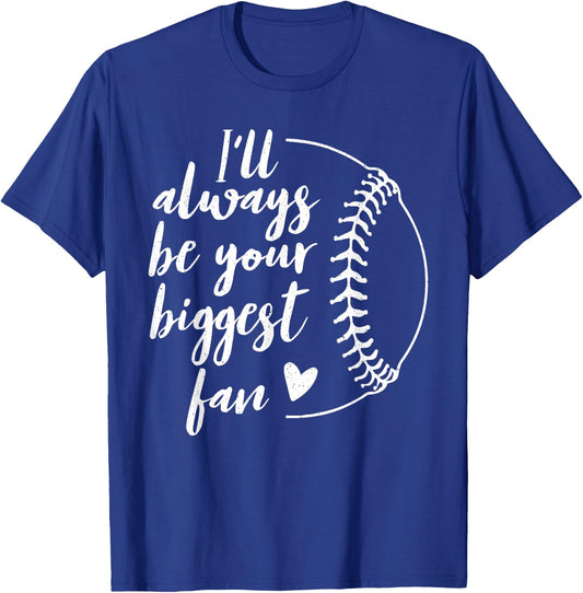 Baseball Player Biggest Fan Baseball Game Lovers T-Shirt - T-Shirt | Royal