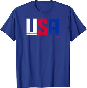 Naomi Girma Name & Number on Back - USWNT Soccer USA T-Shirt - T-Shirt | Royal