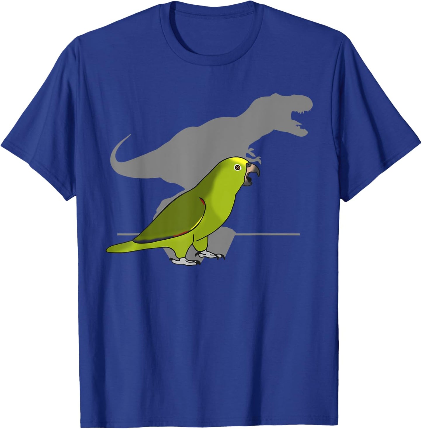 T-rex Yellow Crowned Amazon Panama Parrot Dinosaur Birb meme T-Shirt - T-Shirt | Royal