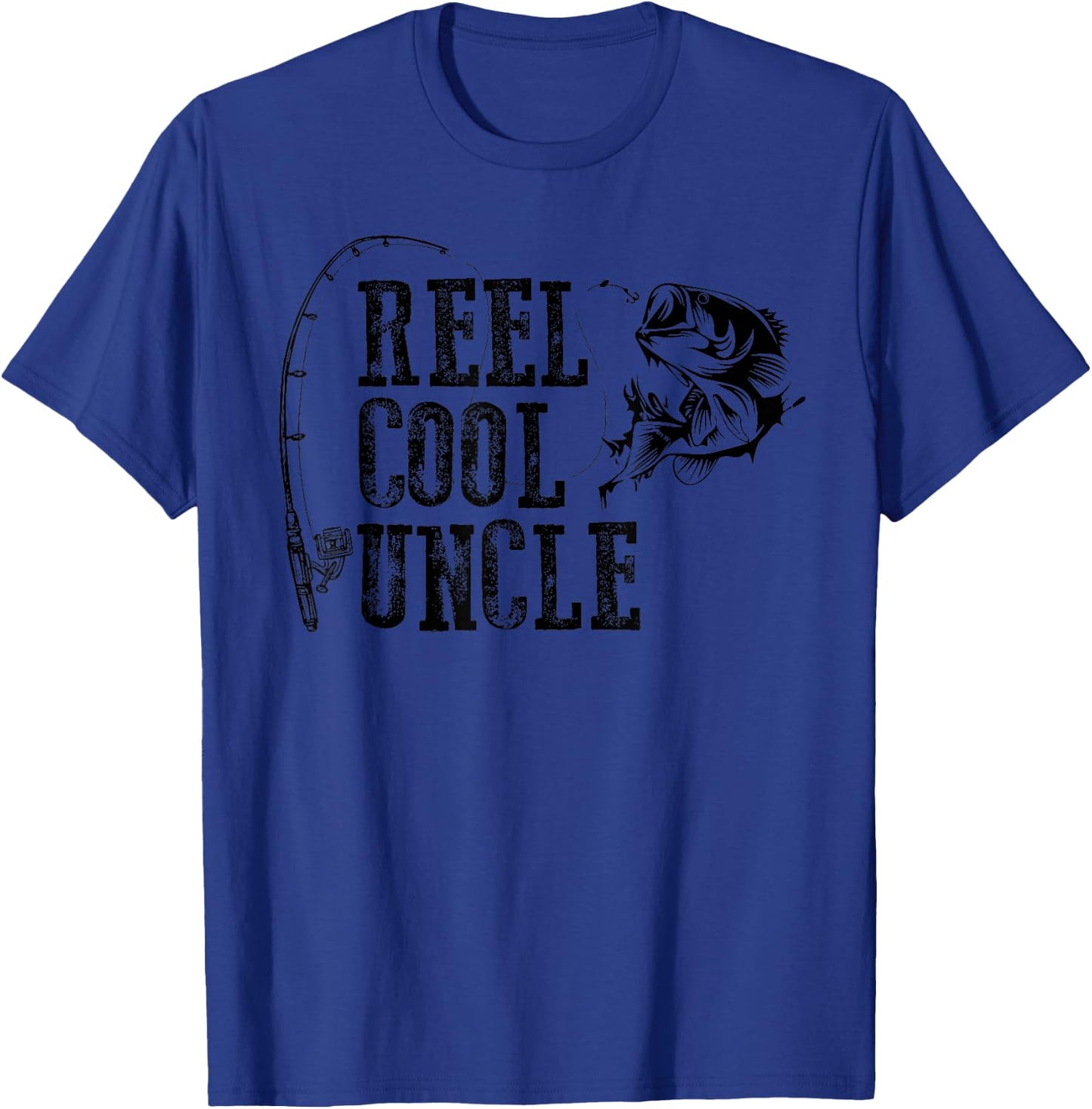 Uncle Fishing: Reel Cool Uncle Funny Gift T-Shirt - T-Shirt | Royal