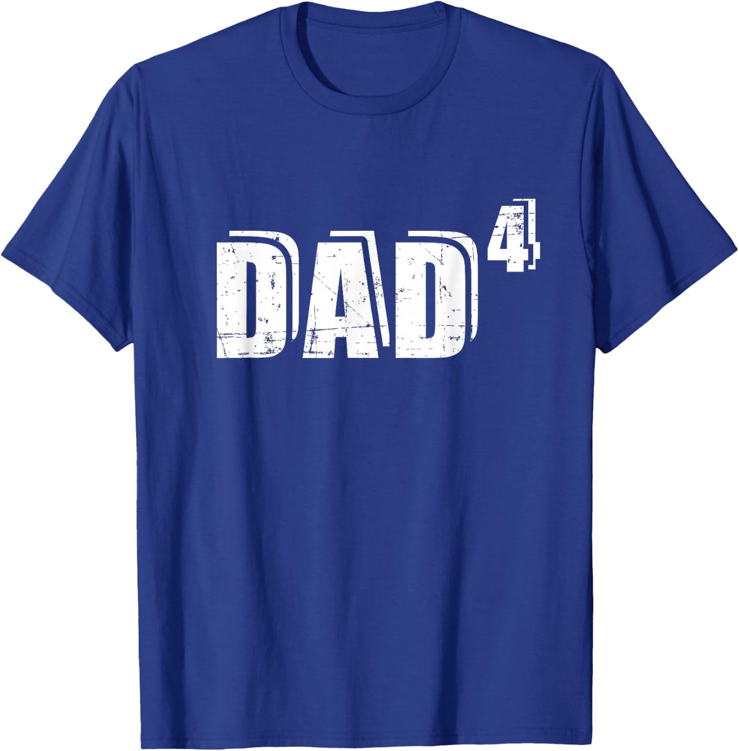 Vierfach Papa Vater hoch 4 T-Shirt - T-Shirt | Royal