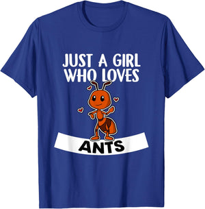 Just A Girl Who Loves Ans Funny Ant Costume T-Shirt - T-Shirt | Royal