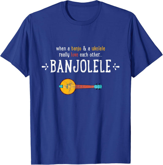 Banjolele Banjo Ukulele Funny Shirt T-Shirt - T-Shirt | Royal