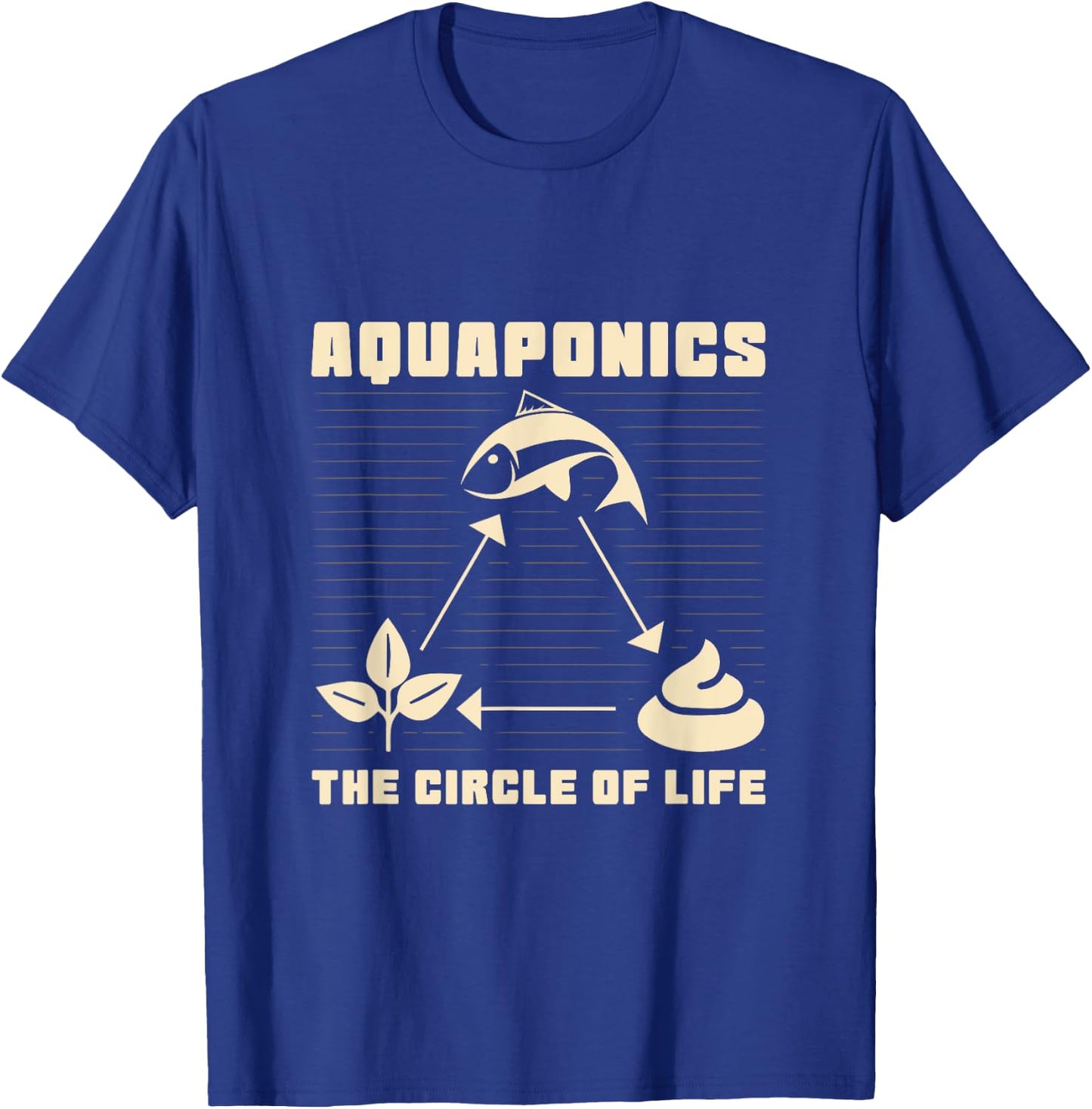 Aquaponics The Circle Of Life Hydroponics Apparel T-Shirt - T-Shirt | Royal