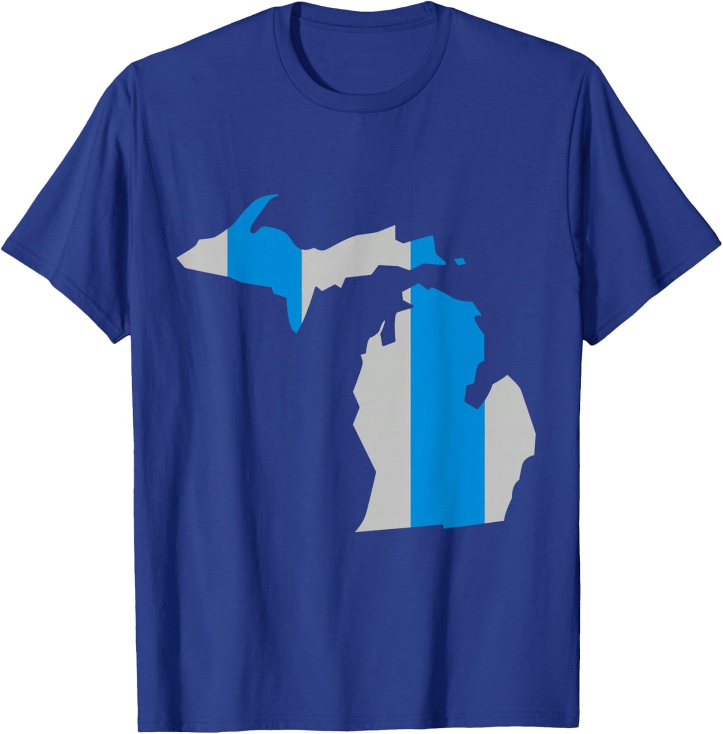 Honolulu Blue and Sliver Stripe T-Shirt - T-Shirt | Royal
