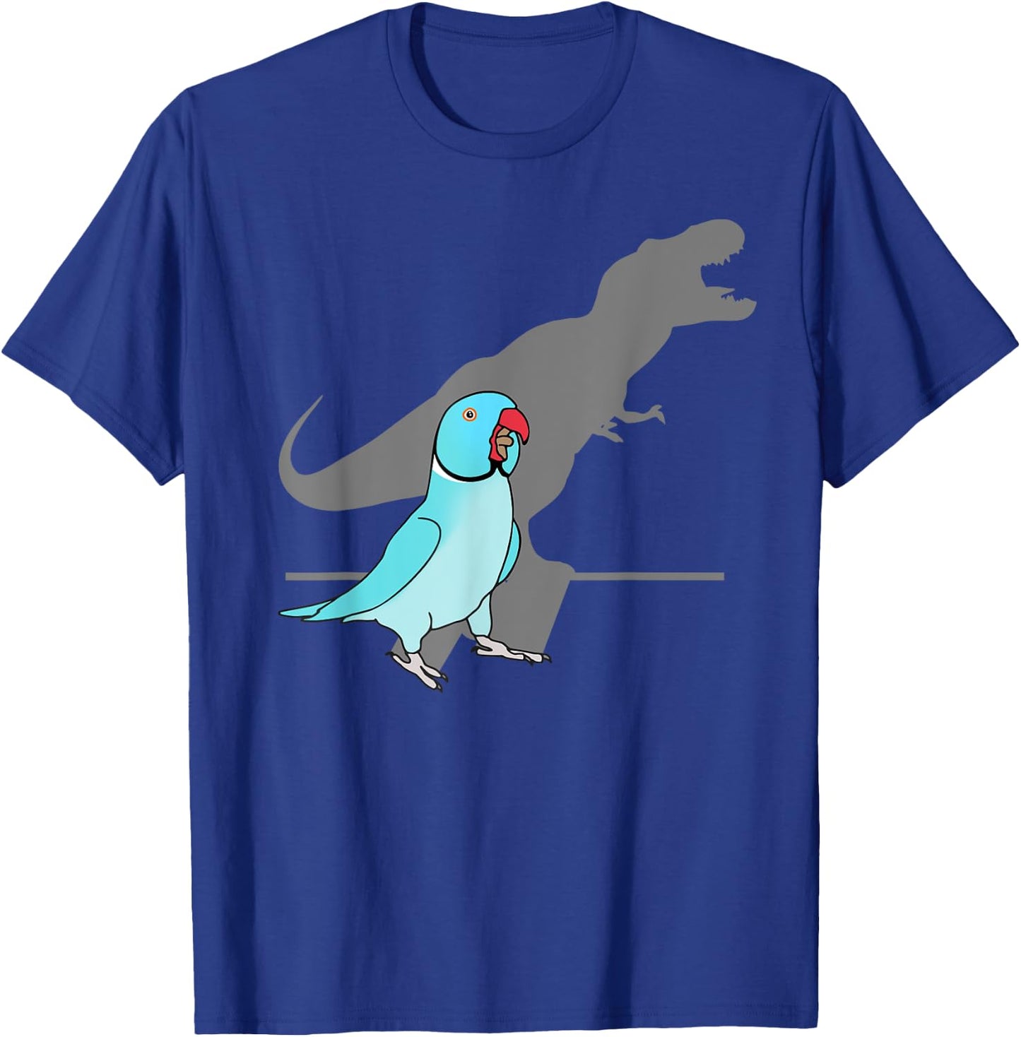 T-rex Blue Indian ringneck, Pet Birb memes Screaming Parrot T-Shirt - T-Shirt | Royal