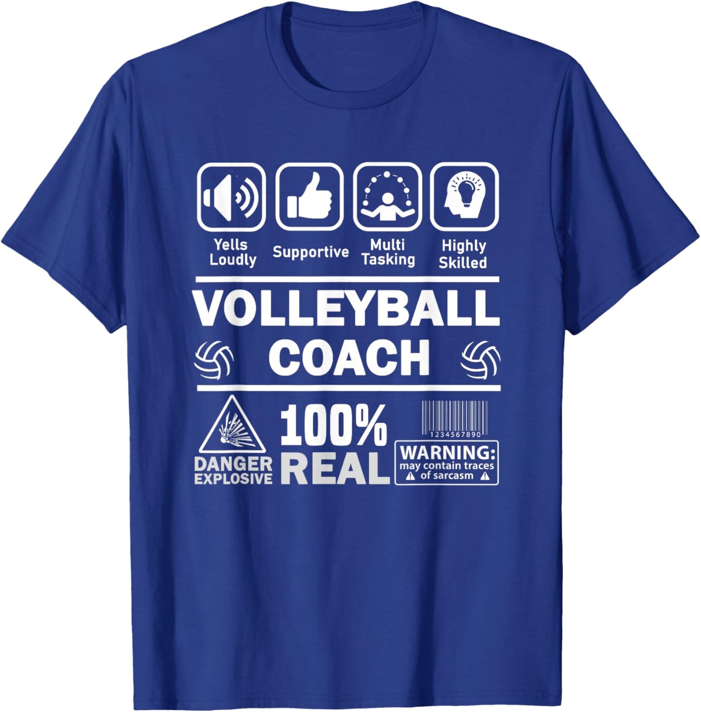 Best Volleyball Coach Contents of the Best Coaches T-Shirt - T-Shirt | Royal