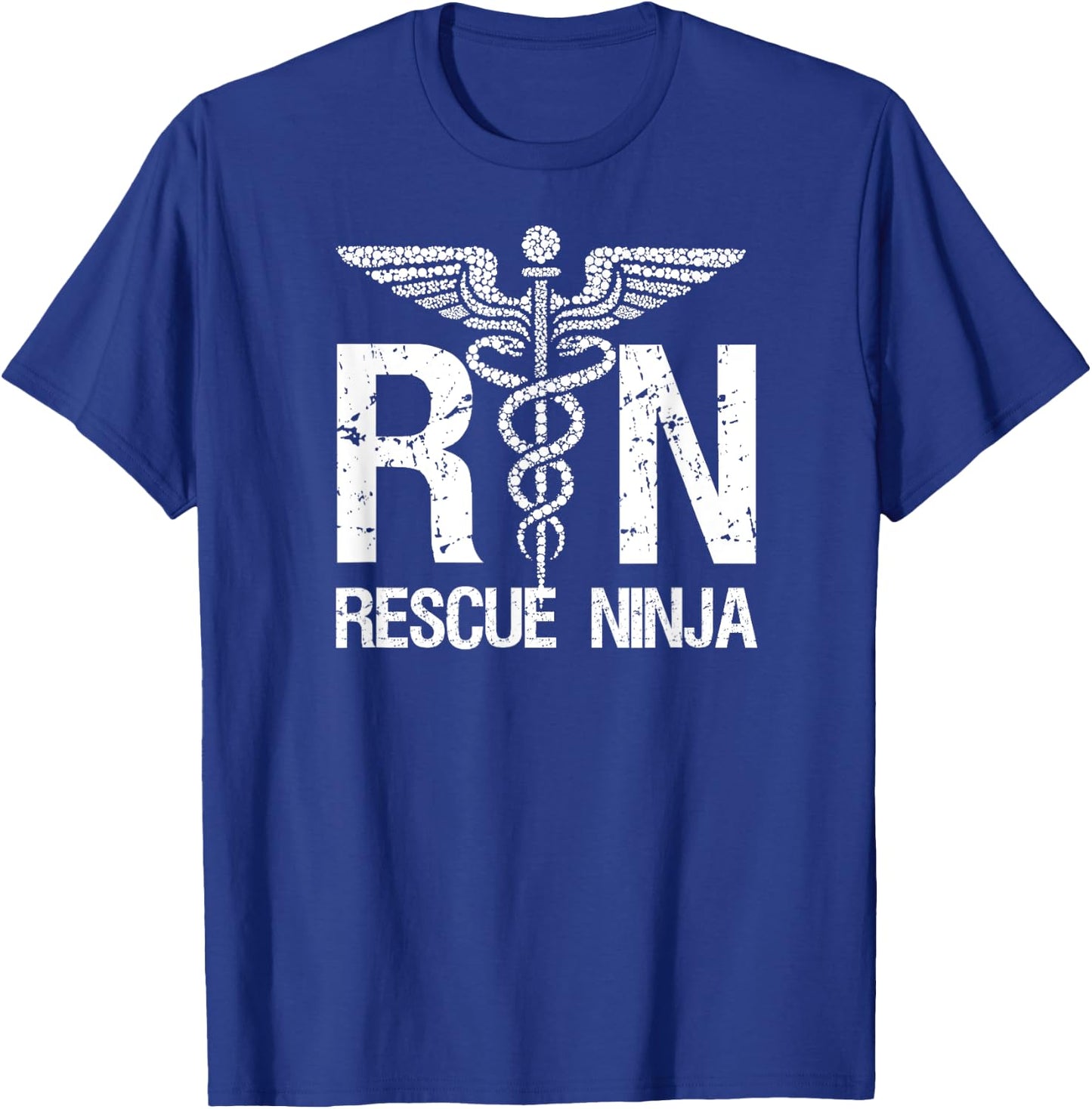 RN RESCUE NINJA Funny Registered Nurse Nursing Joke Quote T-Shirt - T-Shirt | Royal