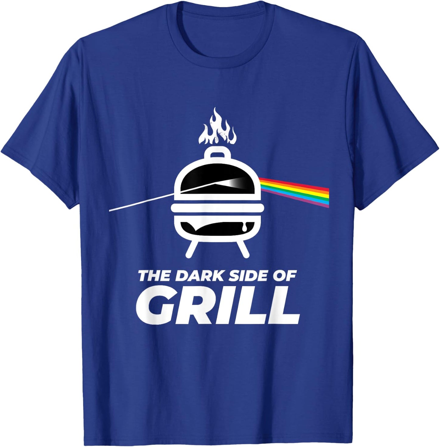 Men's Women's Kids the Dark Side of Grill BBQ Graphic Design T-Shirt - T-Shirt | Royal
