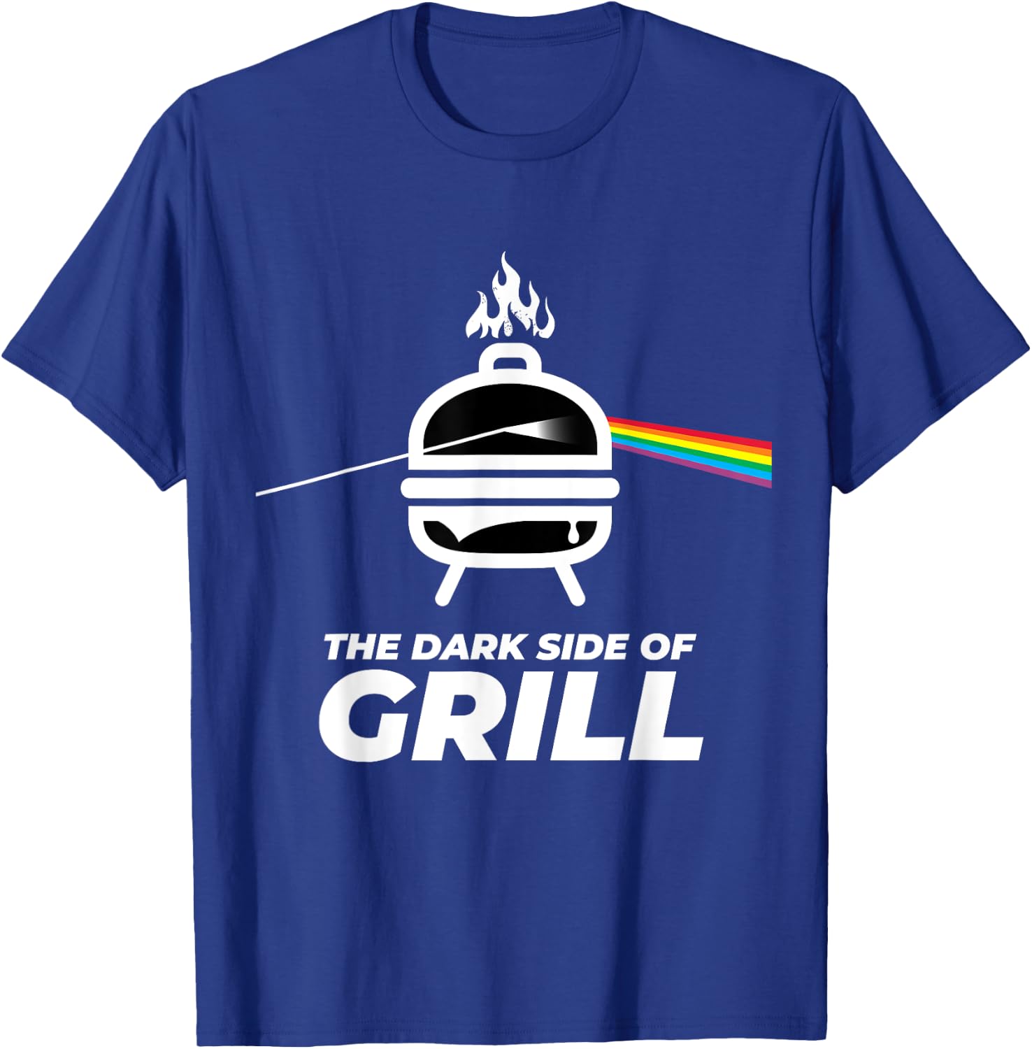 Men's Women's Kids the Dark Side of Grill BBQ Graphic Design T-Shirt - T-Shirt | Royal
