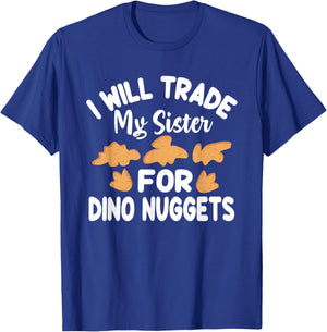 Dinosaur Chicken Nugget Plush Dino Chicken Nugget Lover T-Shirt - T-Shirt | Royal