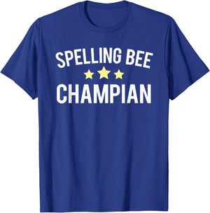 Spelling Bee Champion Misspelled Champion Speller Gag Gift T-Shirt - T-Shirt | Royal