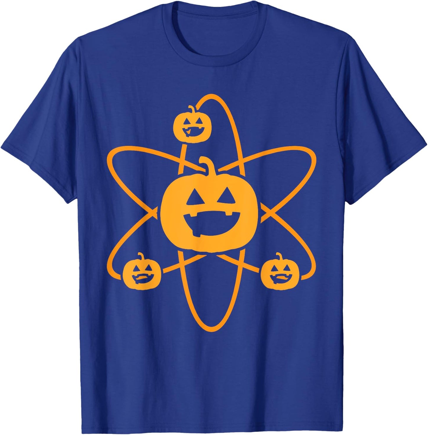 Halloween Science Pumpkin Jack O Lantern Nerd Geek Physics T-Shirt - T-Shirt | Royal