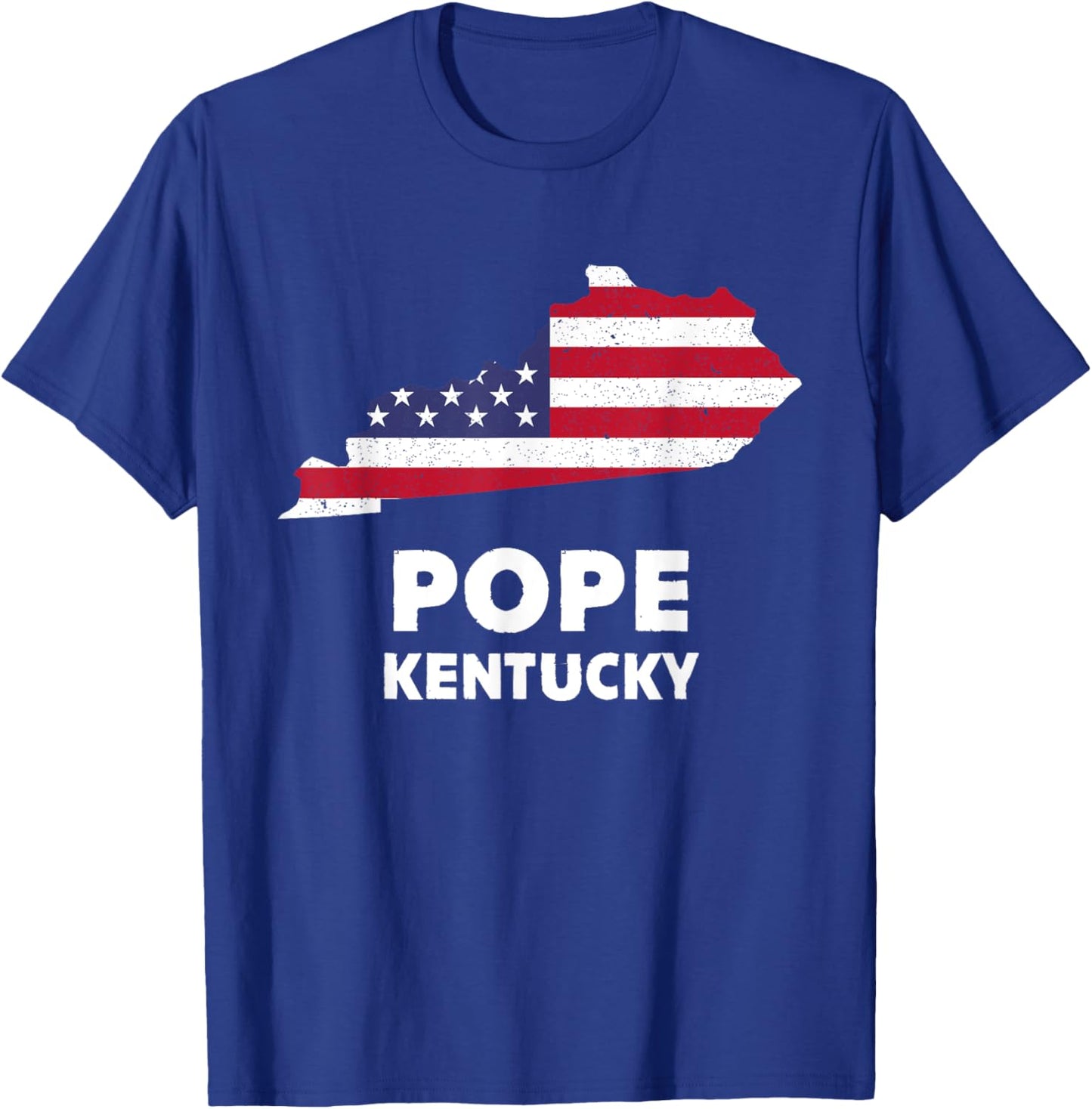 Distressed Patriotic USA Flag Pope, Kentucky , Small, Black T-Shirt - T-Shirt | Royal