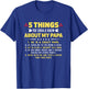 5 Things You Should Know About My Papa Funny Gift T-Shirt - T-Shirt | Royal