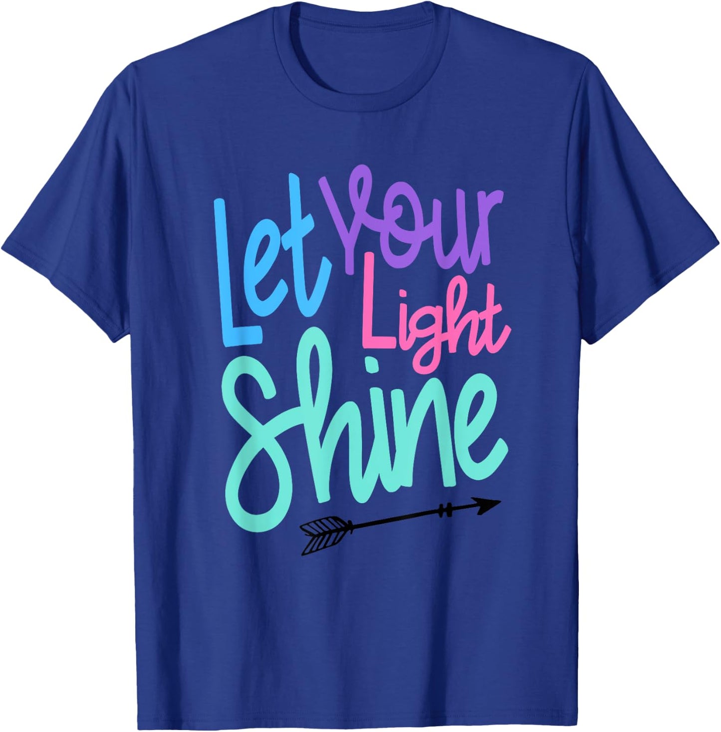 Cute Christian Bible Verse Matthew 5:16 Let Your Light Shine T-Shirt - T-Shirt | Royal